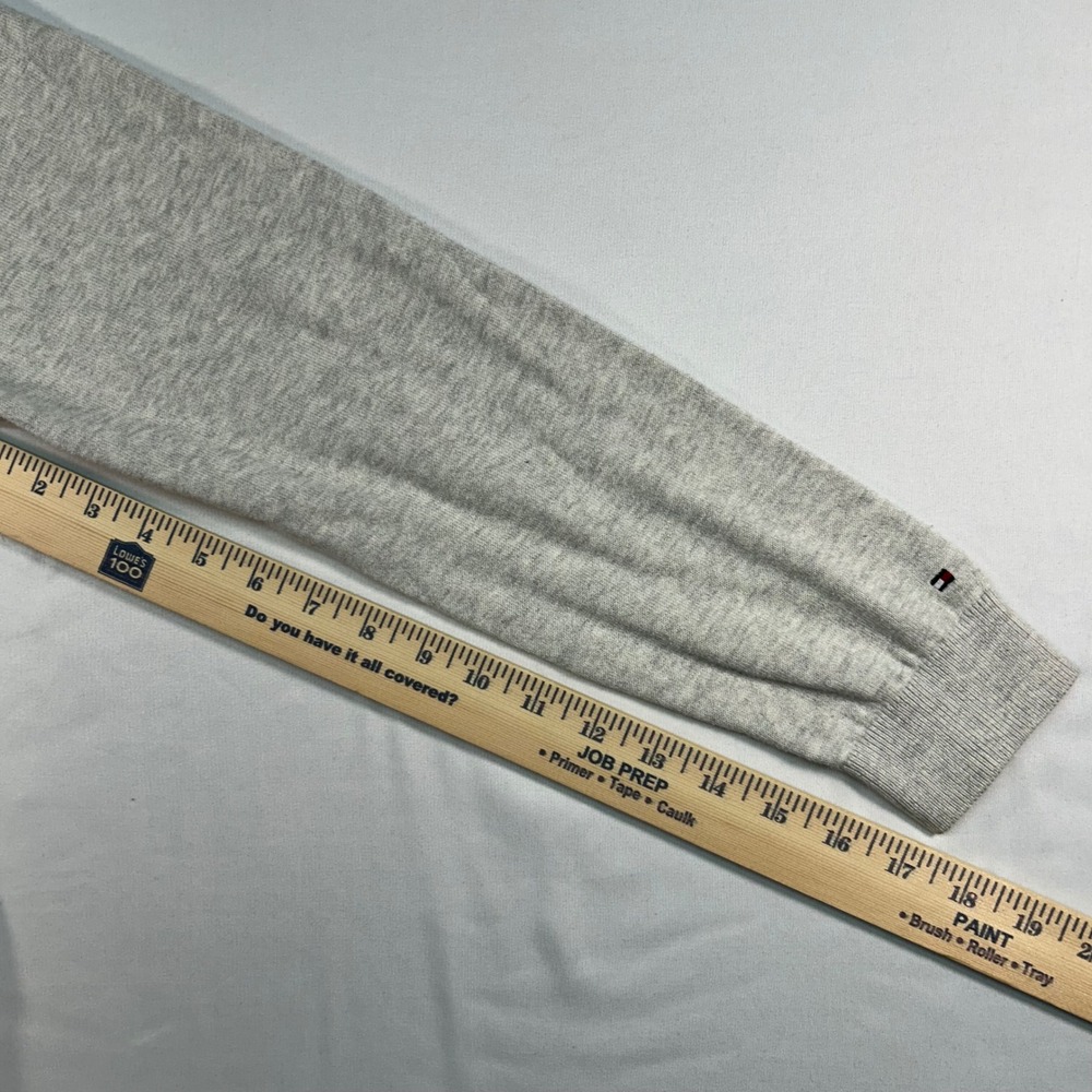Tommy Hilfiger Mens Large Grey Purple Argyle V-Neck 100% Pima Cotton Sweater - Picture 5 of 7